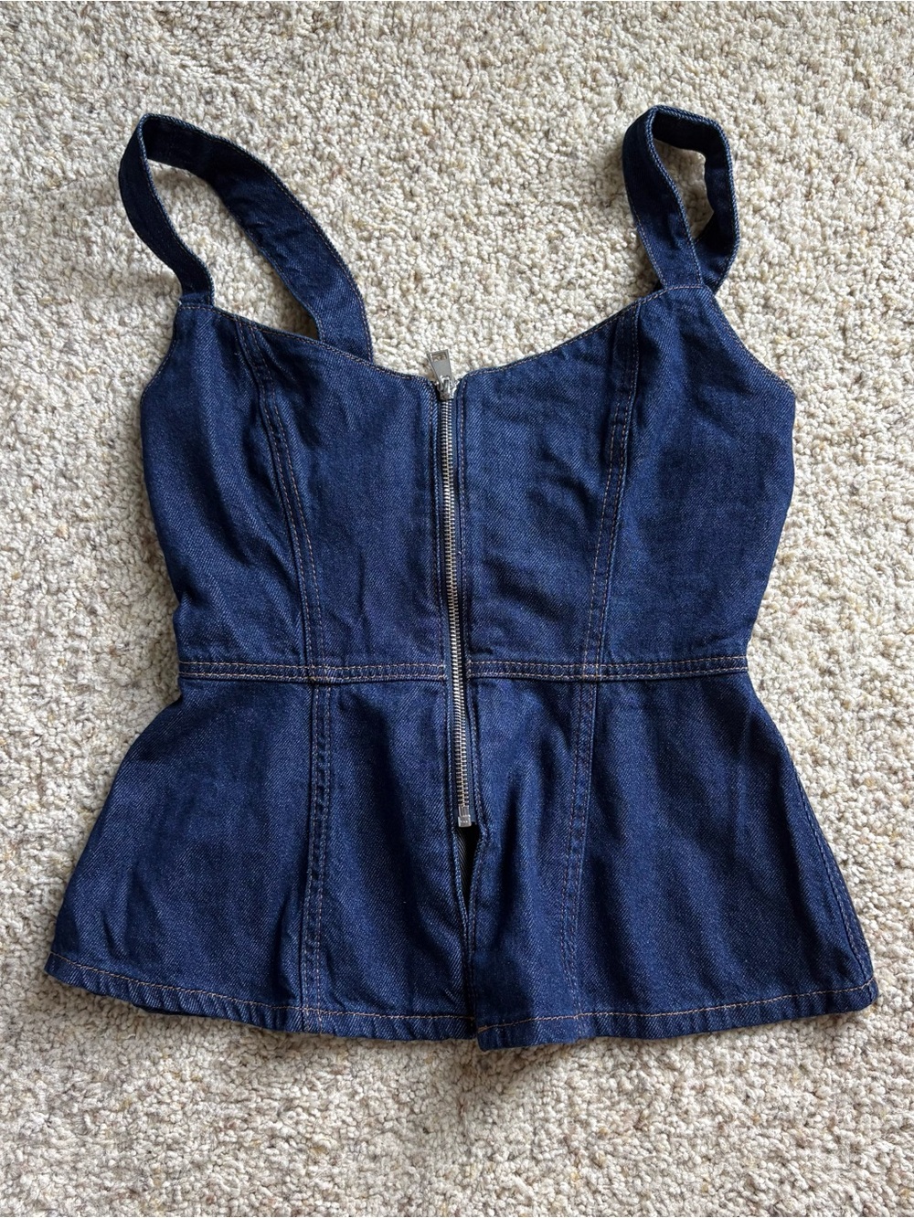 Reformation Zeta Denim Top